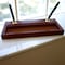 Dacasso Mocha Leather Pen Stand with Gold Accents AG-3004 - alternate 2